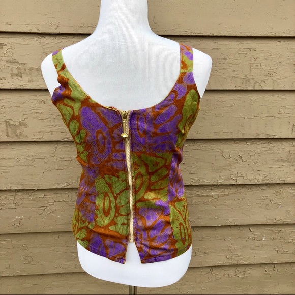 ☀️☀️☀️ 4/$20 Handmade batik back zip tank! - Picture 5 of 6